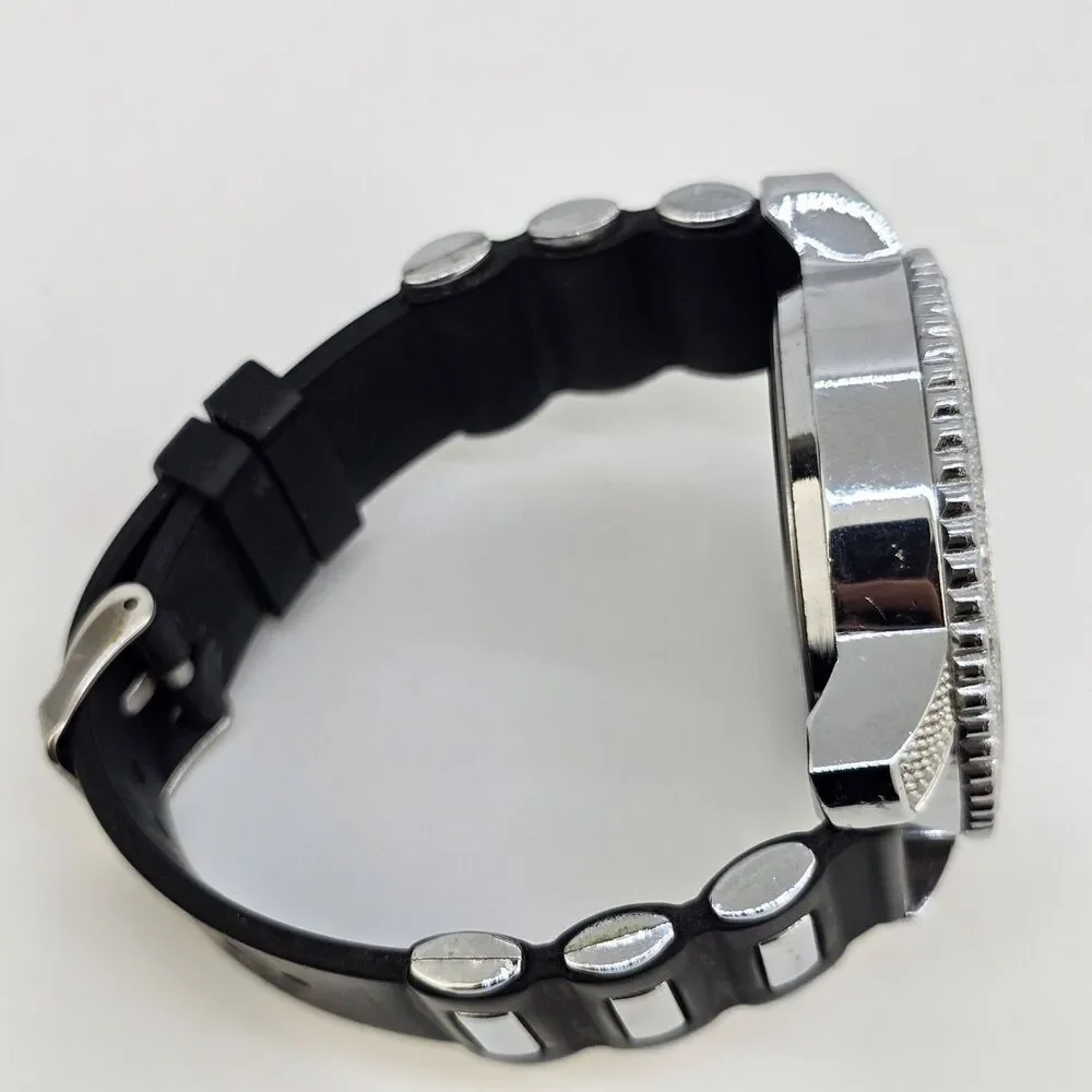 Charles Raymond Men's Watch 52MM Gray Dial Black Plastic Bands‎ New Batteries